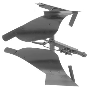 Aratro voltaorecchio a 180° per motocoltivatore