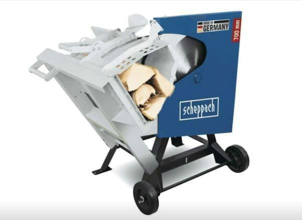 Sega circolare taglia tronchi basculante con motore elettrico 230 V