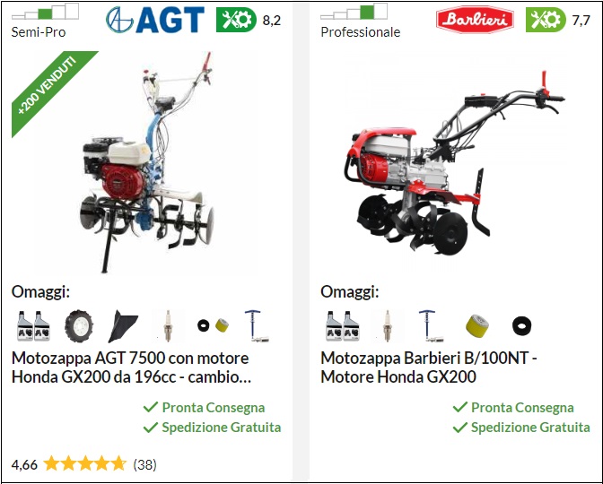 Motozappe in offerta - AGT e Barbieri