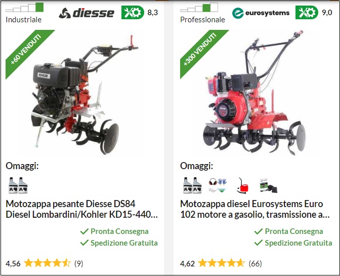Motozappe in offerta - Diesse ed eurosystems
