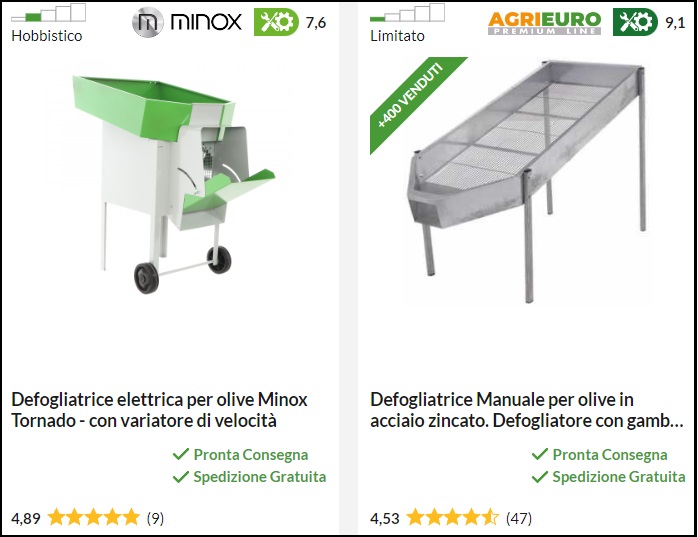 Defogliatrice per olive in offerta